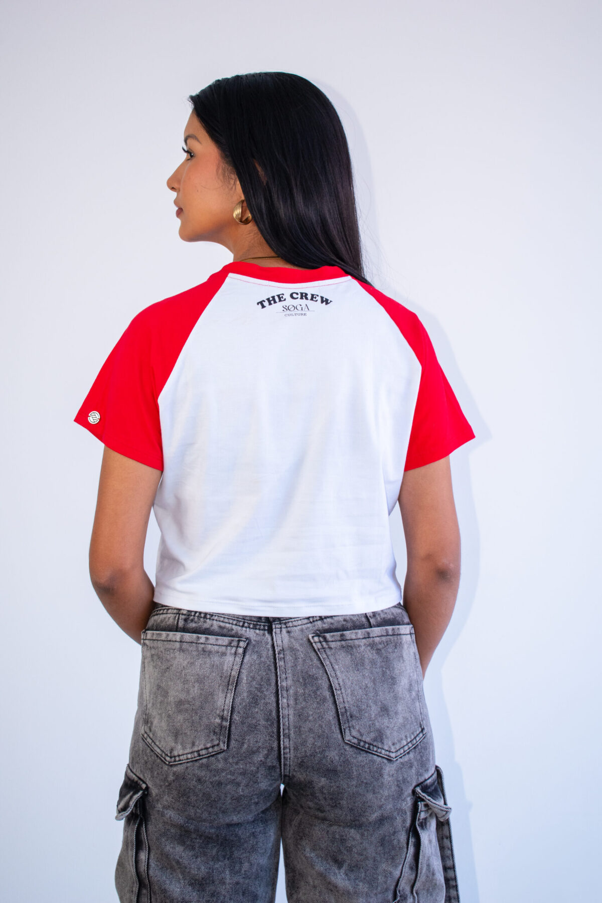 HORNEY RANGLAN CROP TEE ROJO - Image 3